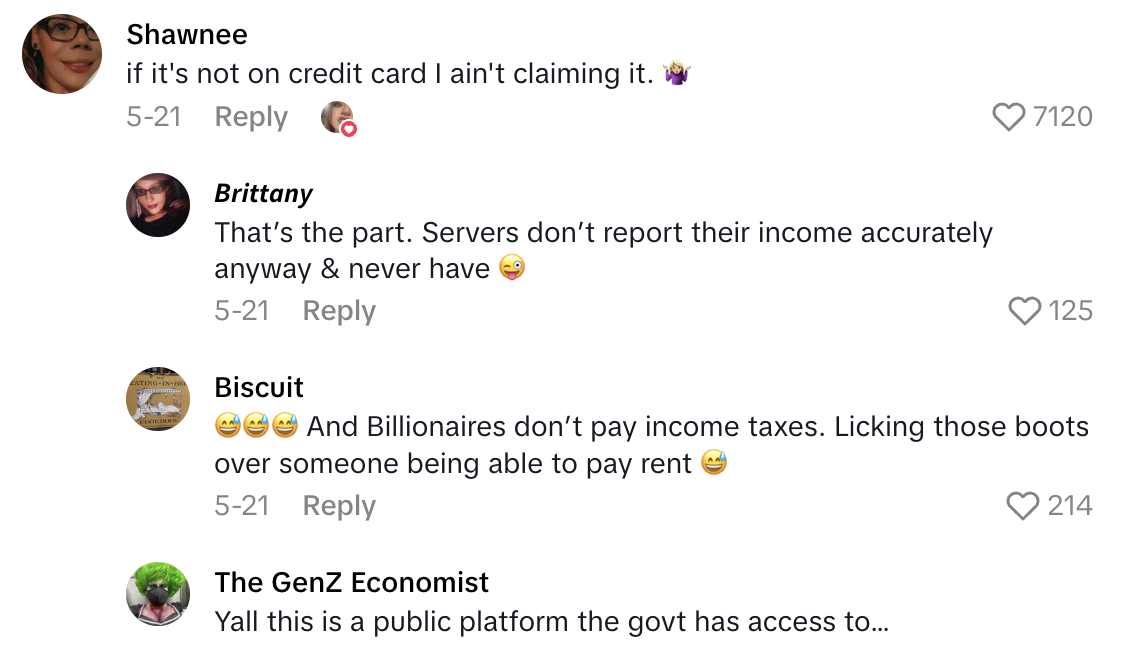 Screenshot 2025 06 08 at 9.26.07 AM Waitress Thinks That The Proposed No Tax On Tips Law Isnt A Good Thing
